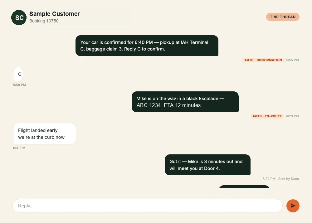 SMS Notifications in Exaltis